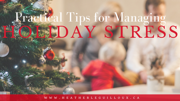 Round up post featuring blog posts that highlight practical tips for self-care, dealing with stress, planning for holiday finances and much more.