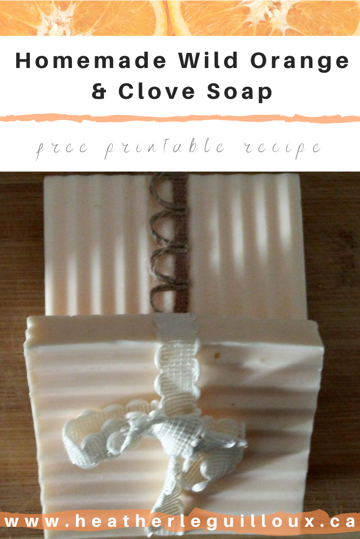 This post will outline how to create your own Wild Orange & Clove Shea Butter Soap made with essential oils. This recipe is actually surprisingly simple to create and can also make a great gift for fall or winter holidays. The smell reminds me of a crisp autumn day, watching the leaves fall while sipping on a hot apple cider. I hope you enjoy it! #essentialoils #orange #clove #soap #recipe