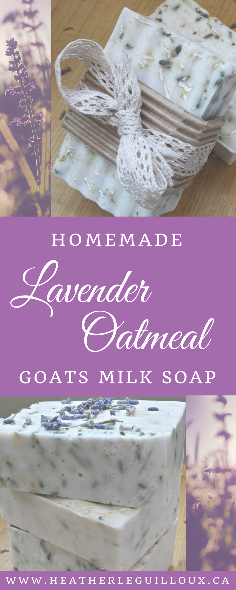 Learn how to make your own homemade lavender oatmeal goats milk soap at home - made with doTERRA Lavender essential oil. Includes recipe, ingredients, tools, and step-by-step instructions. #essentialoils #lavender #homemade #soap