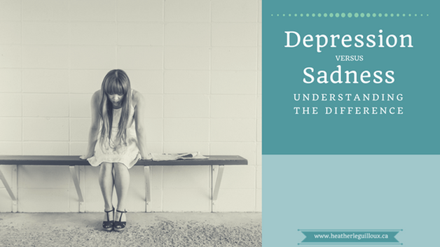 Blog series focusing on depression - this article outlines the major differences between depression versus sadness + infographic. #mentalhealth #awareness #therapy #counselling #counseling