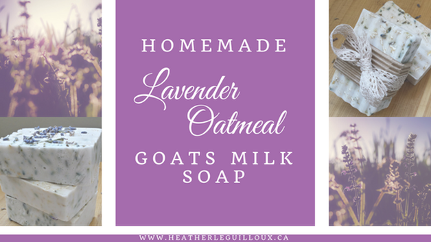 Learn how to make your own homemade lavender oatmeal goats milk soap at home - made with doTERRA Lavender essential oil. Includes recipe, ingredients, tools, and step-by-step instructions. #essentialoils #lavender #homemade #soap