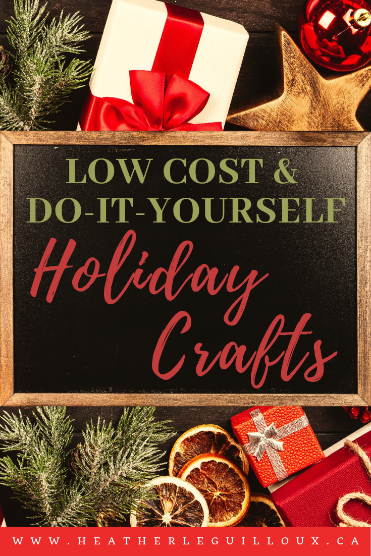 The holiday season can be a costly time of year but with a little imagination and some help from the world of blogging, you can learn how to create your own low-cost, do-it-yourself holiday crafts to share as gifts, centerpieces, or self-care options. #diy #holiday #crafts